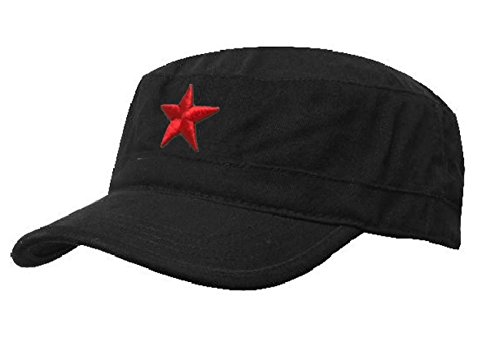 morefaz Armée Casquette de Baseball Bonnet Chapeau Cuba Castro Russian Star AK-47Hat Cadet COMBAT MILITAIRE (Black)