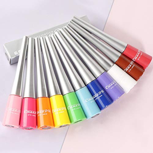 BELLESKY Matte Liquid Eyeliner Set 12Colors High Pigmented Eyeliner Pen Long Lasting Waterproof & Smudgeproof Makeup Eyeliner for Make-up Lover (Matte, 12 PCS)