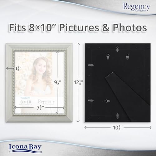 Cadre photo baroque 10 x 8 argent au design ciselé Regency - 3