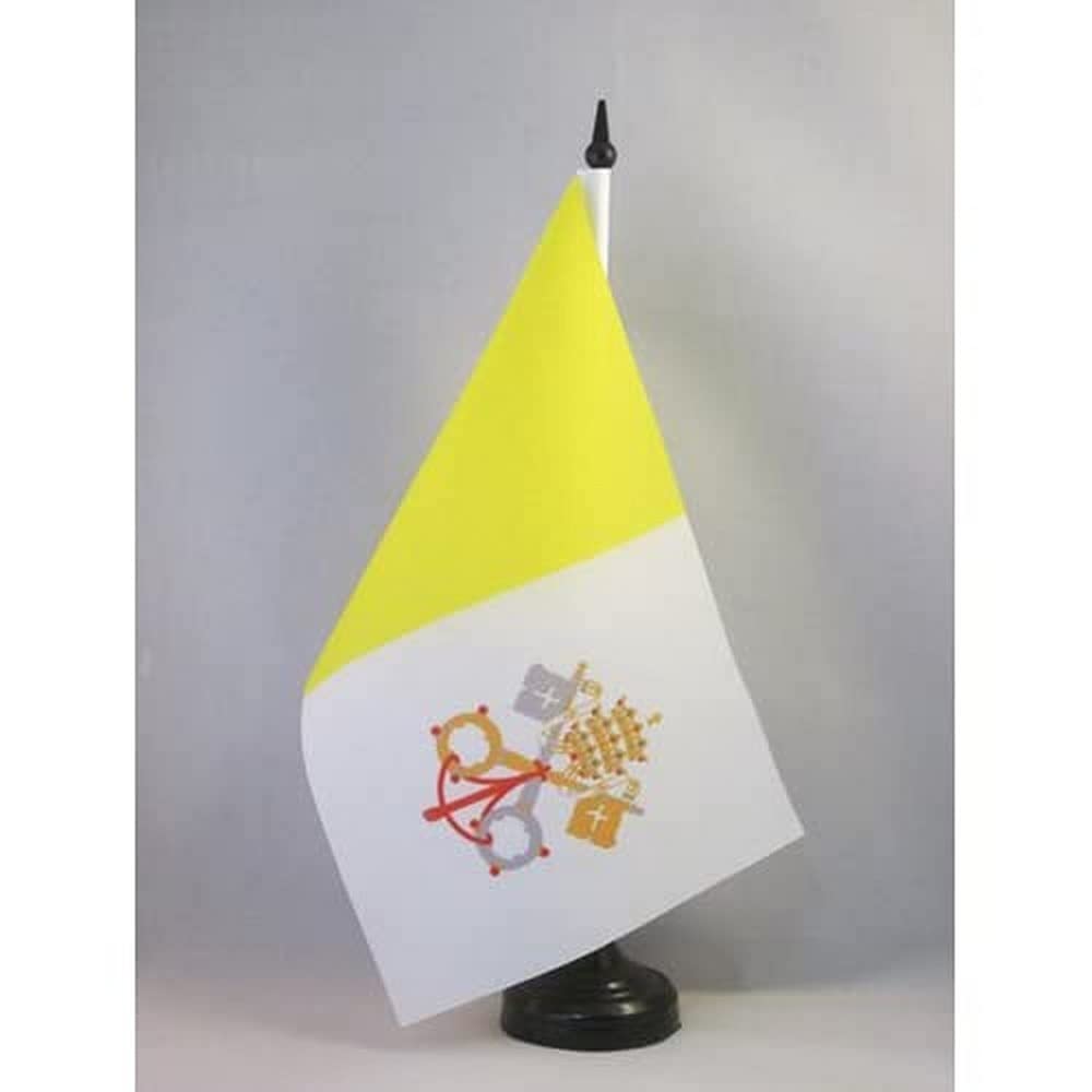 AZ FLAG Bandiera Da Tavolo Città Del Vaticano 21x14 cm
