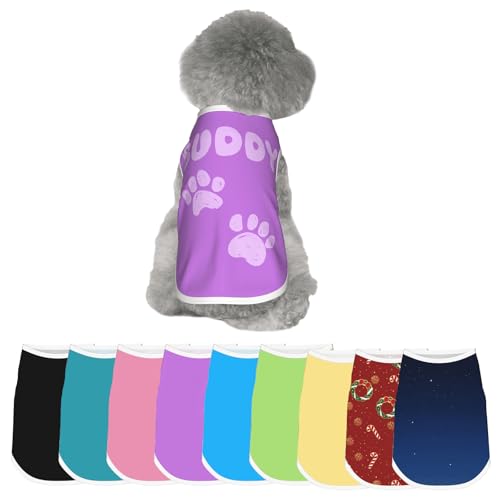 Image of Custom Puppy Clothes Girl, Personalized French Bulldog Clothes, Customized Dog Shirts, Dog Accessories, Girl Puppy Essentials, Customized T Shirts for Small Dogs, Gift for Puppies Birthday