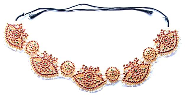 Dreams@ Bharatnatyam Jewellery Kemp Belt for Bharatnatyam Yellow Copper Kempu Weist Belt (B0BXGZ7RBW) Amazon Price History, Amazon Price Tracker