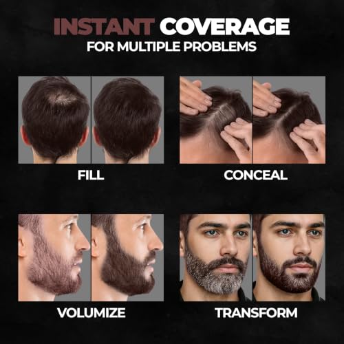 Image of Beardo Blackout Hair Powder 4g - Brown | Root Touch Up for Grey Hair | Instantly Covers Grey Roots, Beard Patches & Bald Spots | Thick Brown Fiber Hairline Powder | Highly Pigmented, Long-Lasting & Matte Finish | Root Cover-up