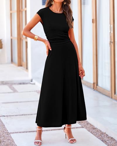 image for BTFBM Women Two Piece Skirt Set Summer 2025 Casual Vacation Crew Neck 