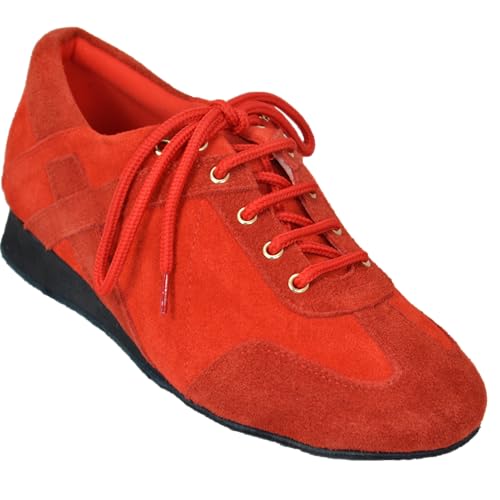 Ultimate Hybrid Dance Shoe - Red Suede (west Coast Swing, line Dance, Salsa, Practice)