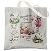Veqzc Pink Canvas Golf Bag, Lovers Tote Bag for Women Golfers, Cart Bag, Club Golfing Team Player Gifts