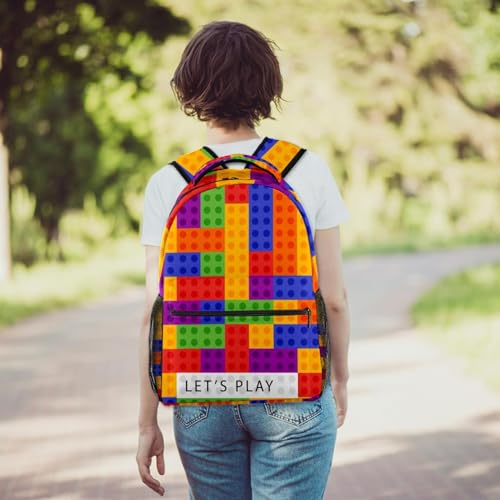 Sac à dos pour adolescents filles garçons Let's Play multicolore 40cm
