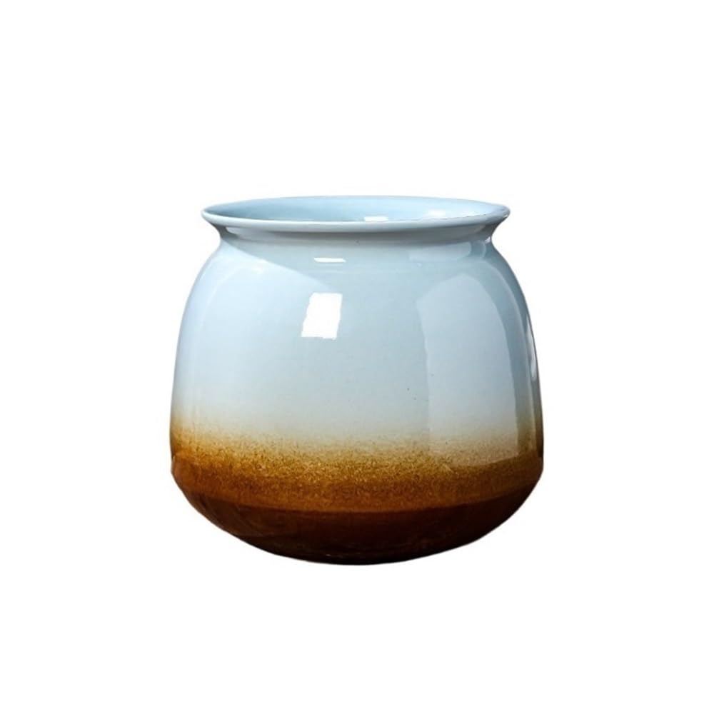 HLHLOP777 Flower Pot Chinese Style Potted Plant Special Pot Jingdezhen Ceramic Flower, Home Living Room, Classical Hand-painted Scenery House Plants, Succulents, Flowers