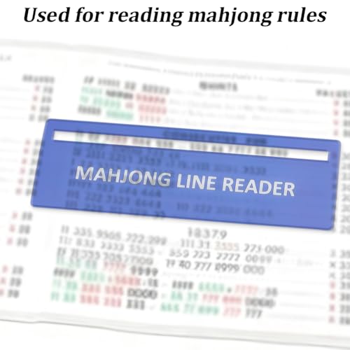 12 piezas Mahjong Line Finder guía con ranura para reglas plástico miniatura 3