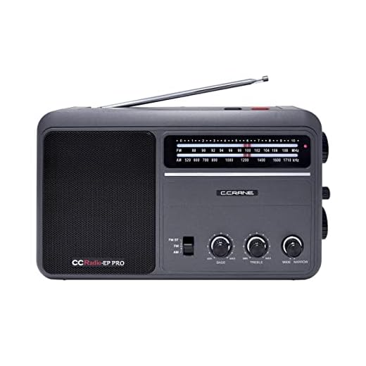 C. Crane CCRadio - EP PRO AM FM Battery Operated Portable Analog Radio with DSP