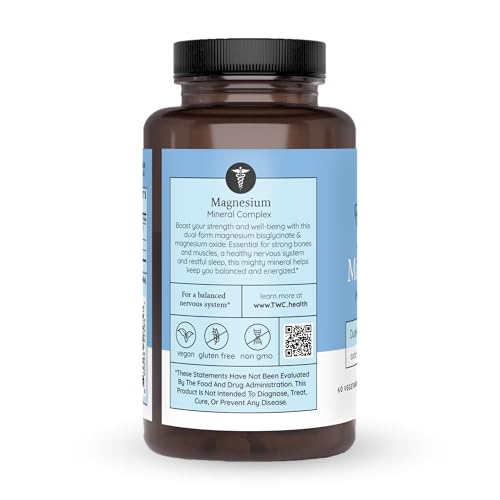 Magnesium Glycinate and Magnesium Citrate – Supports Muscle Relaxation and Cardiovascular Health | 60ct (2 Month Supply) - Image 3