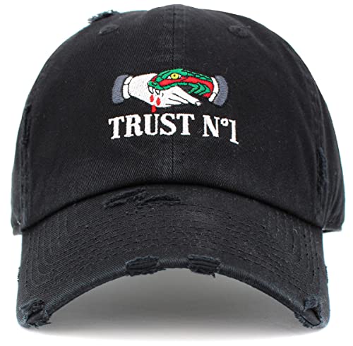 Image of KBETHOS Dad Hat Trust No One Royalty Hustle Vibe Baseball Cap Adjustable Cotton Vintage