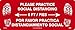 NMC WFS98TX Please Practice 6Ft Social Distancing, Floor Sign, Texwalk Material, 7.63 X 19.63, English/Spanish
