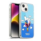 Head Case Designs Officially Licensed Peanuts Snoopy & Woodstock Balloon Halfs and Laughs Gel Case [Military Grade Protection] Compatible with Apple iPhone 14 and Compatible with MagSafe