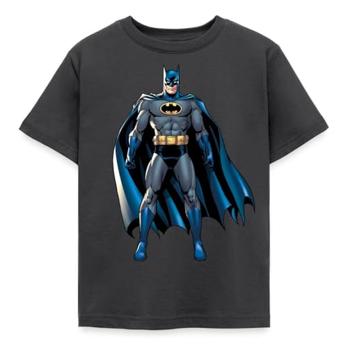 Spreadshirt DC Comics Batman Pose Licence Officielle T Shirt Enfant, 110/116 (5-6 Ans), Charbon