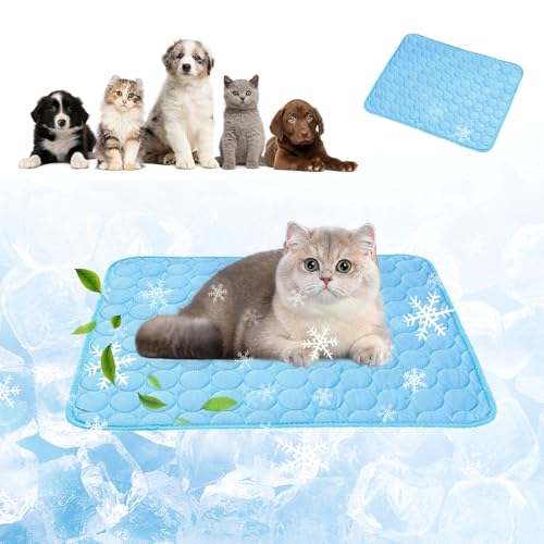 Kühlmatte für Hunde Katzen, Selbstkühlende Matte Katze,Hundekühlmatte Selbstkühlend,Kühldecke für Katzen Summer Pet Ice Pad,Die Innovative Kühlmatte Atmungsaktive EIS für,Fußboden,Hundebett