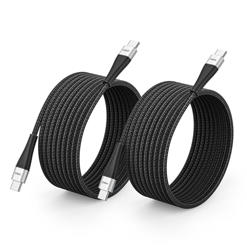 ohbox USB C to USB C Cable Black 2Pack