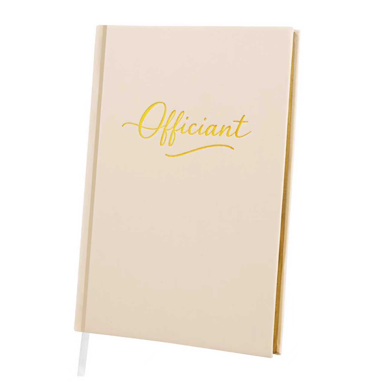 Wedding Officiant Book, Hardcover Notebook Journal, Minimalist Canvas Linen Printed Officiant Gift Pastor Gift for Wedding Ceremony Sermon Minister,