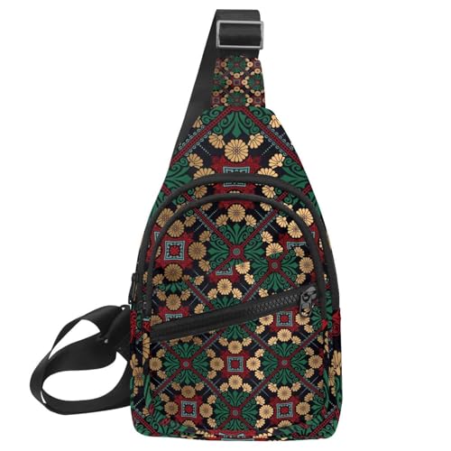 Mochila bandolera impermeable Butterfly Play para hombre con diseño de flores y estilo moderno
