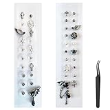 Ear Seeds Acupuncture Kit,Fashionable and Personalized High Viscosity Acupuncture Ear Seeds,Acupressure with Ears Seed Earrings (Dark Bat+Chain Bat-40 Pcs)