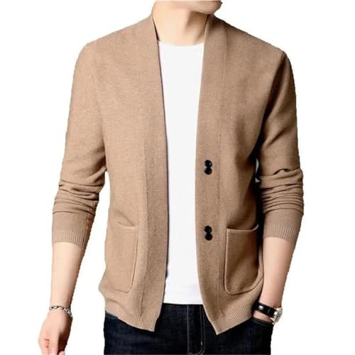 Men's Knit Sweater Cardigan Slim Fit Casual Knitted Sweatercoats Korean Style Cardigans Sweater2