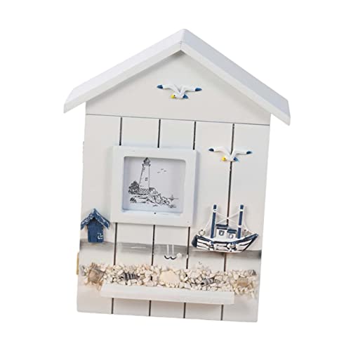 IMIKEYA Coastal Ocean Decor Wooden Key Cabinet - Wall Mounted