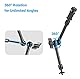 11 Zoll Magic Arm - Gelenkarm Kamera Arm - Flexibler Kamerahalterung Tischhalter mit Superklemme - Verstellbarer Arm mit 1/4 & 3/8 Zoll Gewinde - Overhead-Halter für Licht, Webcam, Mikrofon, Action-Ka