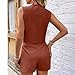 Generic Deals+of+the+day All Clearance Womens Summer 2 Piece Outfits V Neck Sleeveless Button Vest High Waist Shorts Business Casual Lounge Set with Pockets Conjuntos De Salón, Small, A01_wine