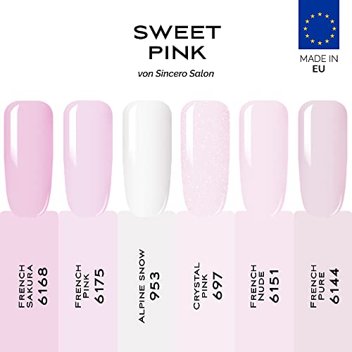SINCERO SALON UV Gel Nagellack Set I Sweet Pink 6 Gelnägel Farben I Soak Off Nagelgel Set – Bild 2