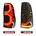 RGB LED Tail Light Assembly Pair Compatible with Toyota Hilux Vigo SR5 MK6 MK7 2005-2014 - Plug & Play Direct Replacement with Black Housing Smoke Lens