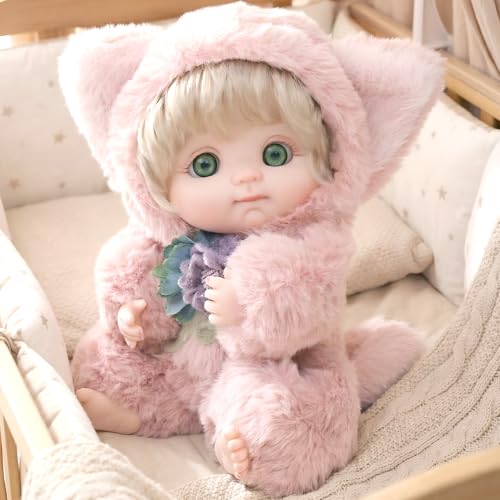 Muñeca Reborn de 10 pulgadas realista artesanal miniatura 1