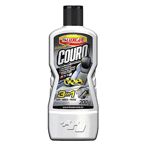 Luxcar Revitalizador de Couro 200 g – 3 em 1: Limpa, Hidrata e Protege
