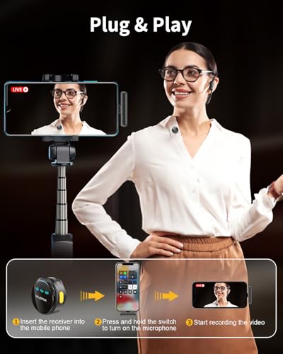 Image of VELOMAX ANC Noise Cancellation Wireless Microphone for Youtubers - Wireless Mic with a Portable Charging Case Offering 40 Hours of Battery lLfe - Mic Wireless for Video Shooting, Online Teaching