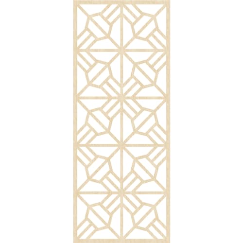 Image of 33 3 /8 inchW x 84 3 /8 inchH x 3 /8 inchT Auburn Decorative Fretwork Wood Wall Panels, Birch