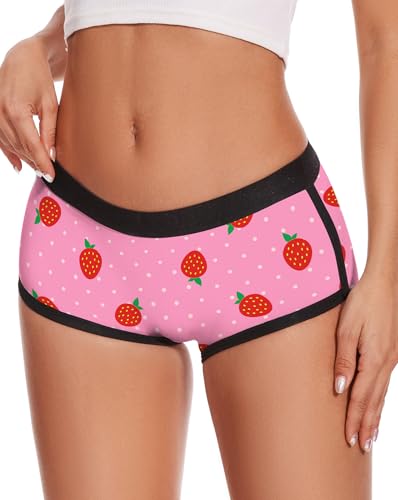 Image of Aueyan Womens Boyshorts Panties Stretchy Boxer Briefs Novelty Lounge Sleep Shorts