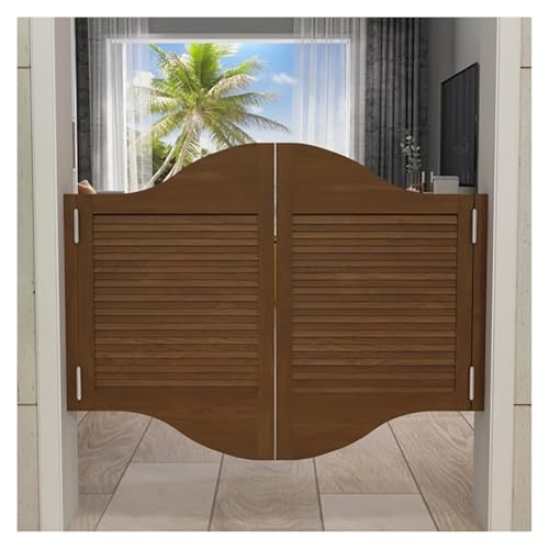 Puerta de salón de madera, diseño oscilante de media cintura con bisagras para una elegante entrada de cocina, entrada de tienda o partición de pub