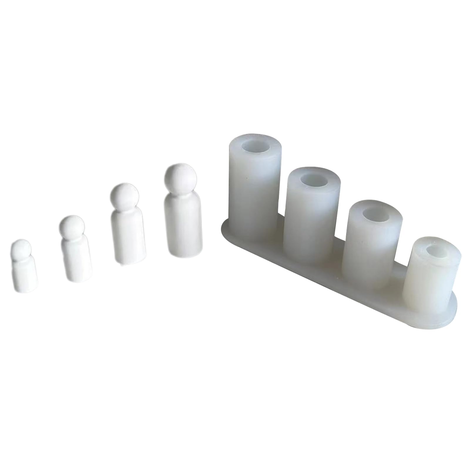 NEWFT 4pcs/set Portrait Doll Silicone Mould Resin Castings Mold Desktop Ornament Scented Candle for Candle Making Tool