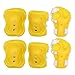 WINOMO 6pcs Knee Pads Elbow Pads Wrist Guards Gear Set Cycling Skating Sports Guard Pads for Kids Adult Yellow