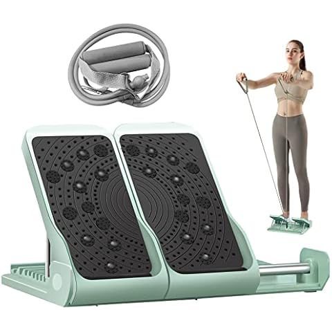 Portable Slant Board With Pulling Rope,Slant Board for Calf Stretching ,9 Level Adjustable Incline Boards , Adjustable Width Calf Stretcher, Non-Slip Design Cover