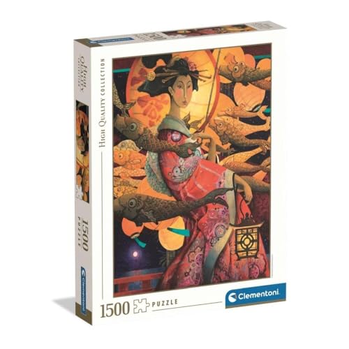 Clementoni - Puzzle 1500 pièces pour Adultes et garçons, Illustration Japonaise Koinobori Dance, idée Cadeau, fabriquée en Italie, 59,5 x 84,5 cm, 31753