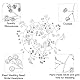 50cm Haarschmuck Hochzeit,4 Stück Braut Stirnband Haarschmuck,2 brauthaarschmuck+2 Haarnadeln,Braut Hochzeit Haar Rebe Strass Perle Haarschmuck für Damen & Mädchen,Bride Wedding Hair Vine Silber,Gold