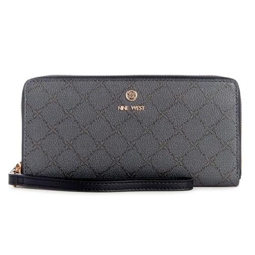 Image of Nine West Women's Lockup 9 Zip Around Wallet With Wristlet