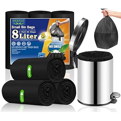 OKKEAI 8L Small Black Bin Liners Cover