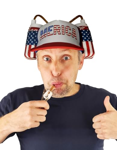 USA-Merica-Drinking-Cap-Adjustable-Size-Hat-with-Straw-for-Soda-or-Beverage-Guzzler-Drink-Helmet-America-Drinking-July-4th-Costume-All-American-Party-Gear-Blue