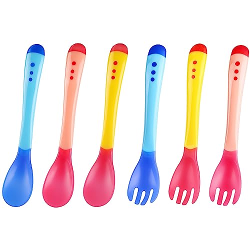 Tadipri 3 Pezzi Cucchiaio Termosensibile e 3 Pezzi...