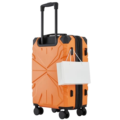 Image of Wrangler ATG Alpine 22 inch Expandable Rolling Hardside Carry-On Luggage, Blazing Orange