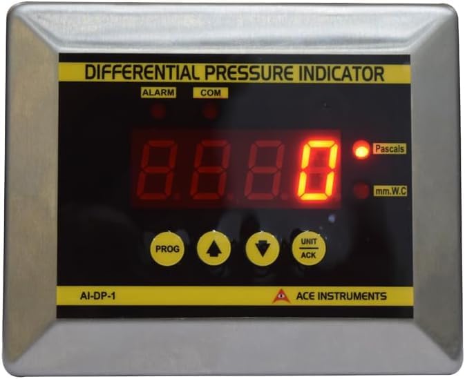 Differential Pressure Indicator Transmitter with Calibration Certificate for Cleanroom HVAC and Laboratory Use Model:AI-DP-1