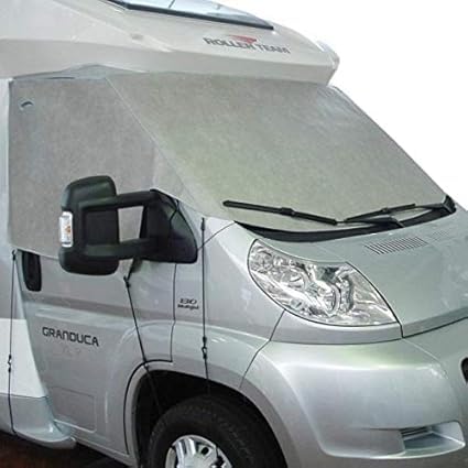 Berger - Oscurante termico per camper - Fiat Ducato 2007 - Parasole Camper - Telo copri parabrezza - corpertura cruscotto per cabina di guida