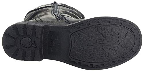 #Rocket Dog Trumble Black Womens Mid Calf Biker Boots4