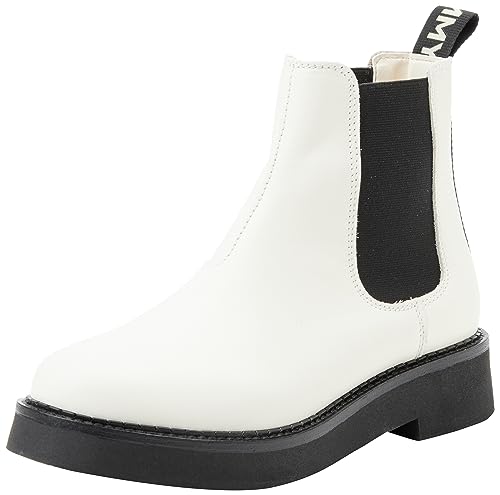 Tommy Jeans Mujer Botines de media caña Chelsea Flat Botas, Marfil (Rich Cream), 36 EU
